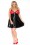 Plus Size Chemise schwarz mit roter Spitze